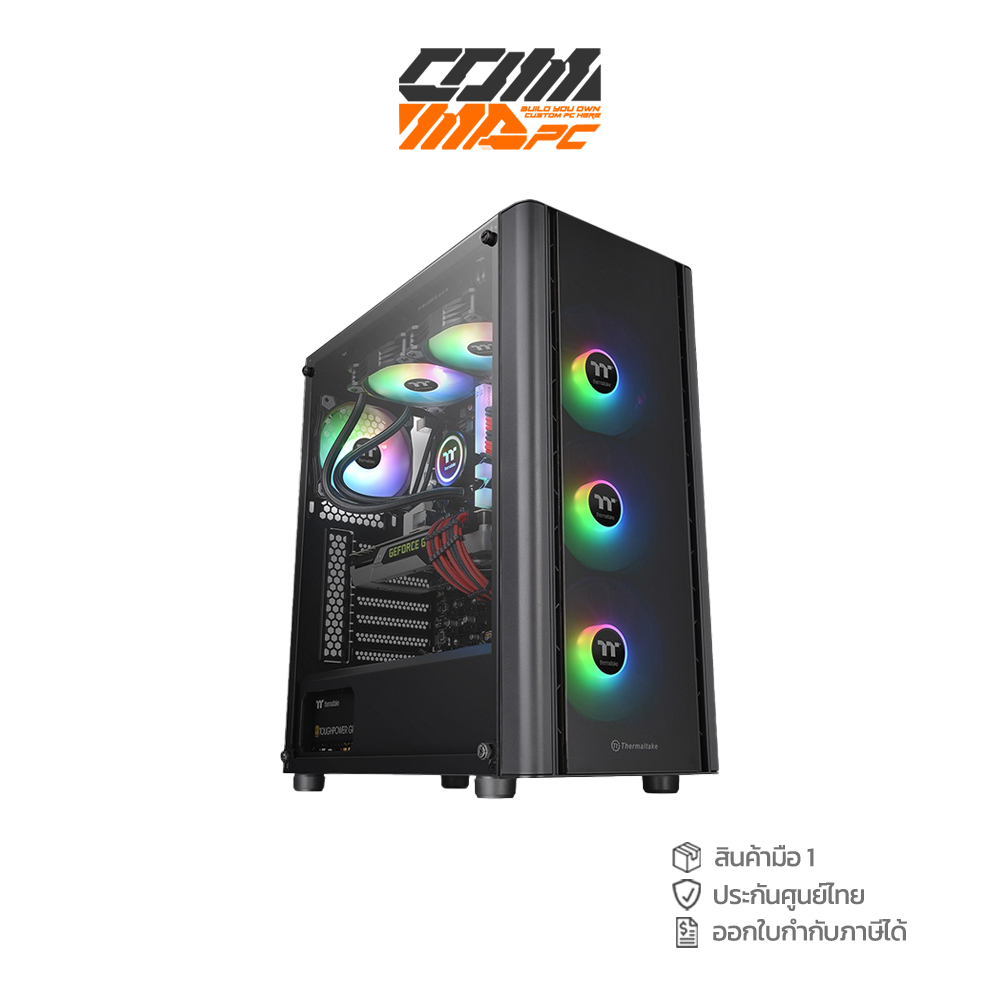 Case (เคสคอมพิวเตอร์) THERMALTAKE V250 TG ARGB (ATX)(BLACK)(1Y) - COMMA