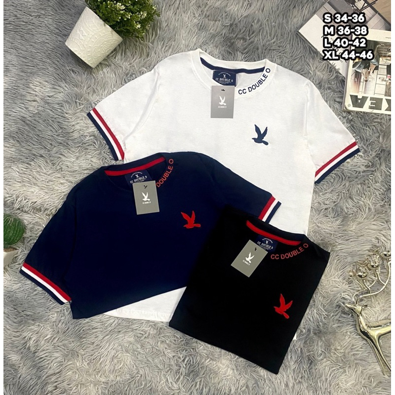 เสื้อยืด c c งานป้ายห้อย S-3XL ผ้าคอตตอน100