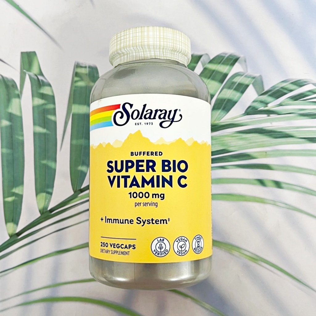 Super Bio C Buffered ชนิด Time Release 250 Vegetarian Capsules (Solaray®)