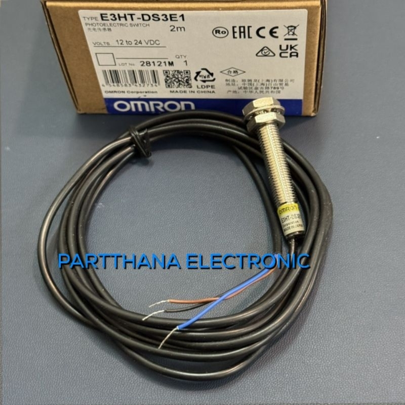 E3HT-DS3E1 PHOTOELECTRIC SWITCHหัว 8MM 12-24VDC NPN NO 3สาย ระยะจับ 35MM