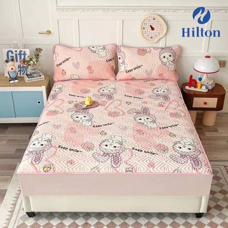 ผ้าปูที่นอนยางพาราเย็น 6 ฟุต Ice mat latex Set 3 ชิ้น Hilton thumbnail 3