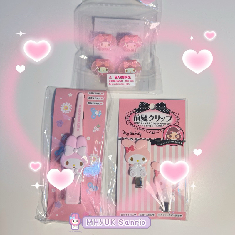 🇯🇵พร้อมส่ง Set กิ๊บ Sanrio 🛍️ กิ๊บซานริโอ้ กิ๊บ Melody Kuromi