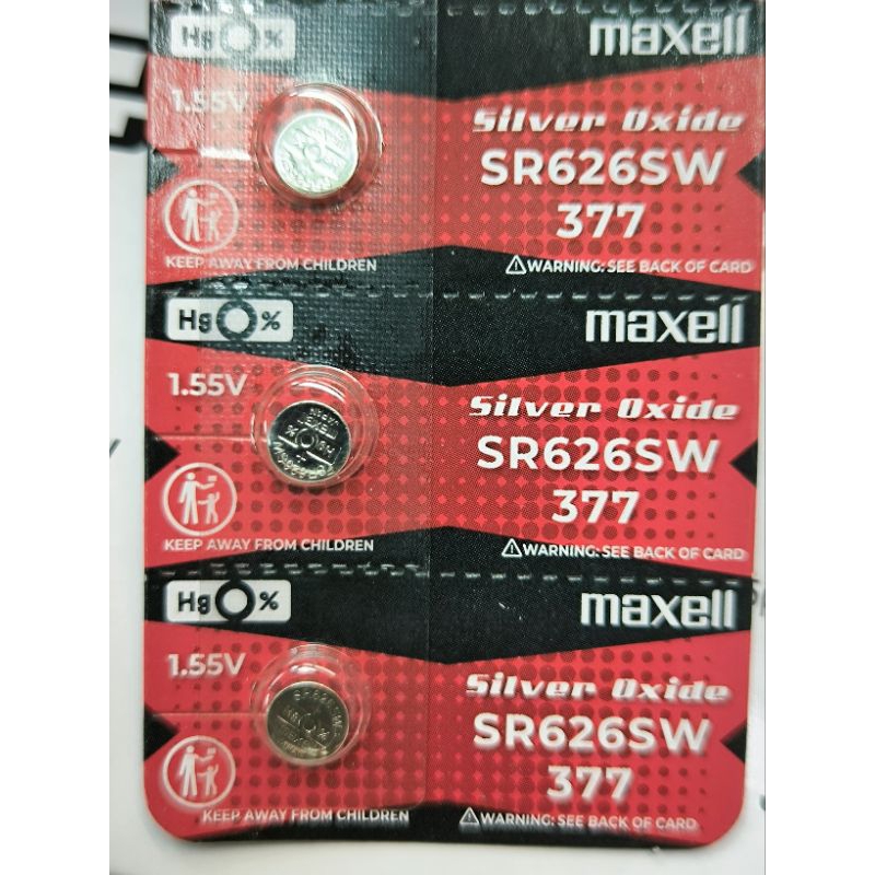 ถ่านกระดุม Maxellของแท้ SR-626SW/SR-621SW ถ่านใส่นาฬิกาข้อมือ
