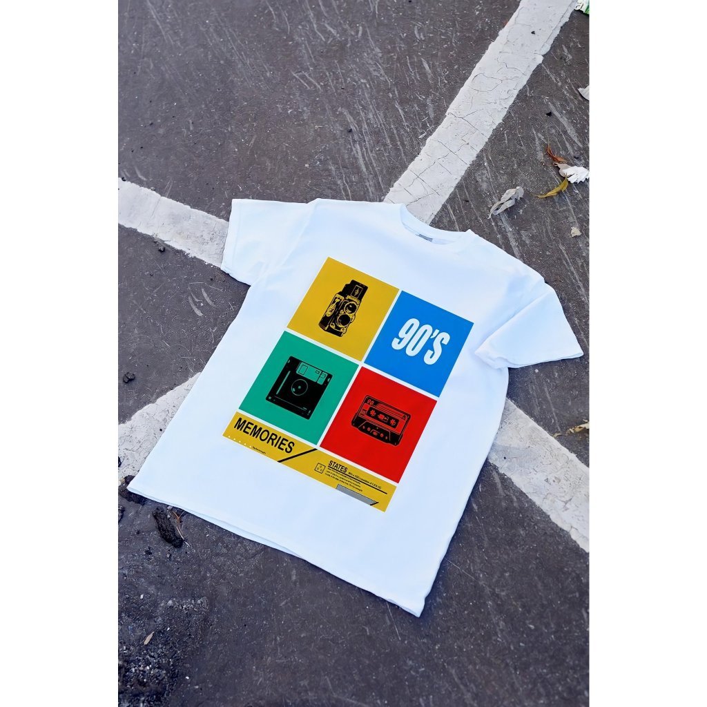 (พร้อมส่ง) เสื้อยืด 90’S SQUARE - ผ้า Cotton100%