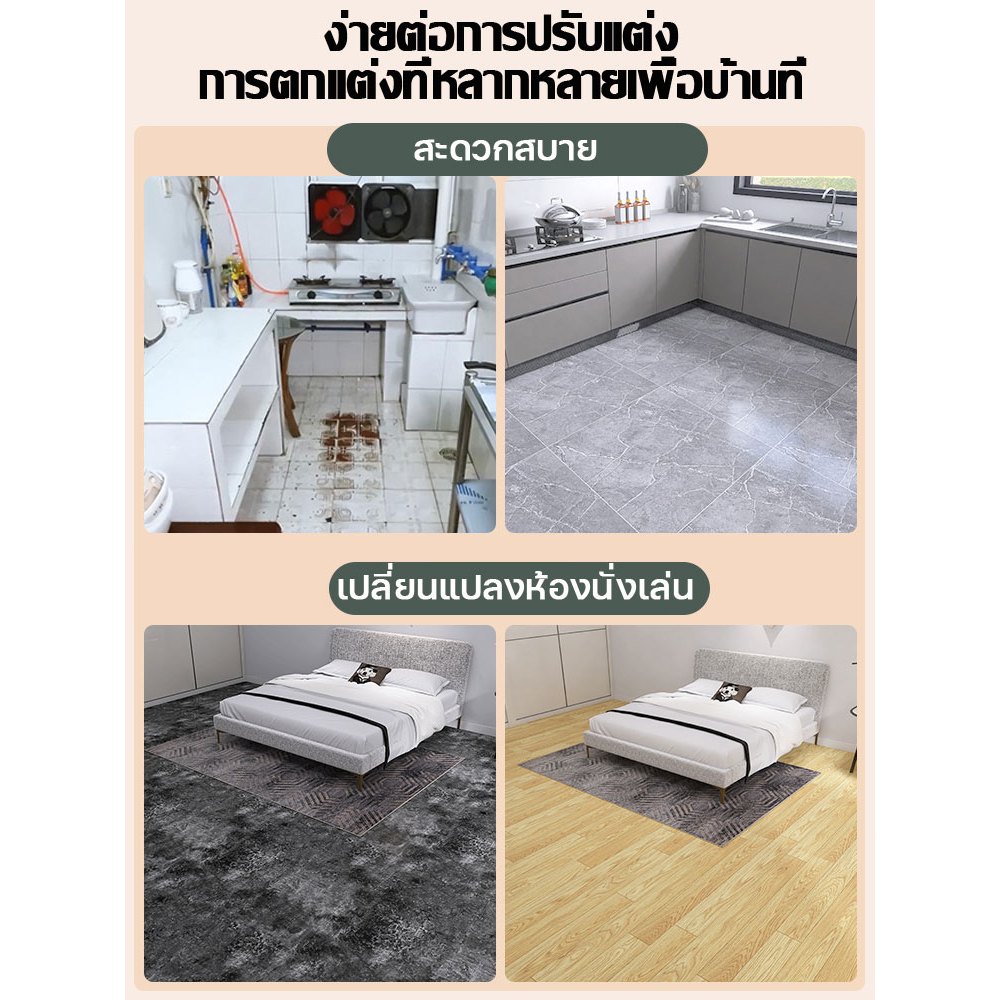 🔥สนับสนุน COD🔥 กระเบื้องยาง กว้าง1m/2m ขนาดใหญ่20㎡ ไม่ตัดจัดส่งทั้งม้วนเลย พื้นห้องนอน ลายไม้ เสื่อน้ำมันปูพื้น ติดพื้น