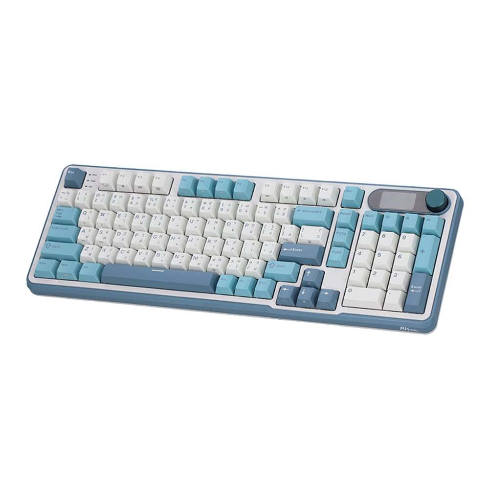WIRELESS KEYBOARD (คีย์บอร์ดไร้สาย) ROYAL KLUDGE RK-S98 (LIGHTCLOUD) (CHARTREUSE SWITCH RGB EN/TH)