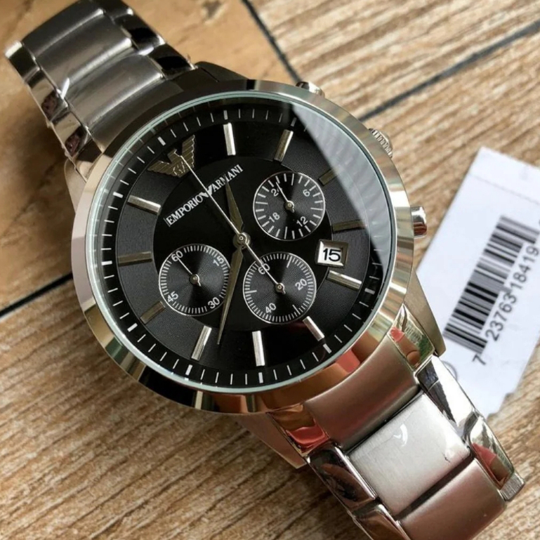 จัดส่งที่รวดเร็วค่ะ F.A Original Emporio Armani นาฬิกาข้อมือผู้ชายคลาสสิก นาฬิกาโครโนกราฟ แบบอย่าง：AR2434 ขนาด：43MM