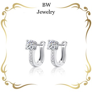 BW jewerly[ราคาต่อคู่] ต่างหูรูปตัว U ต่างหูรูปไข่ ต่างหูผู้…