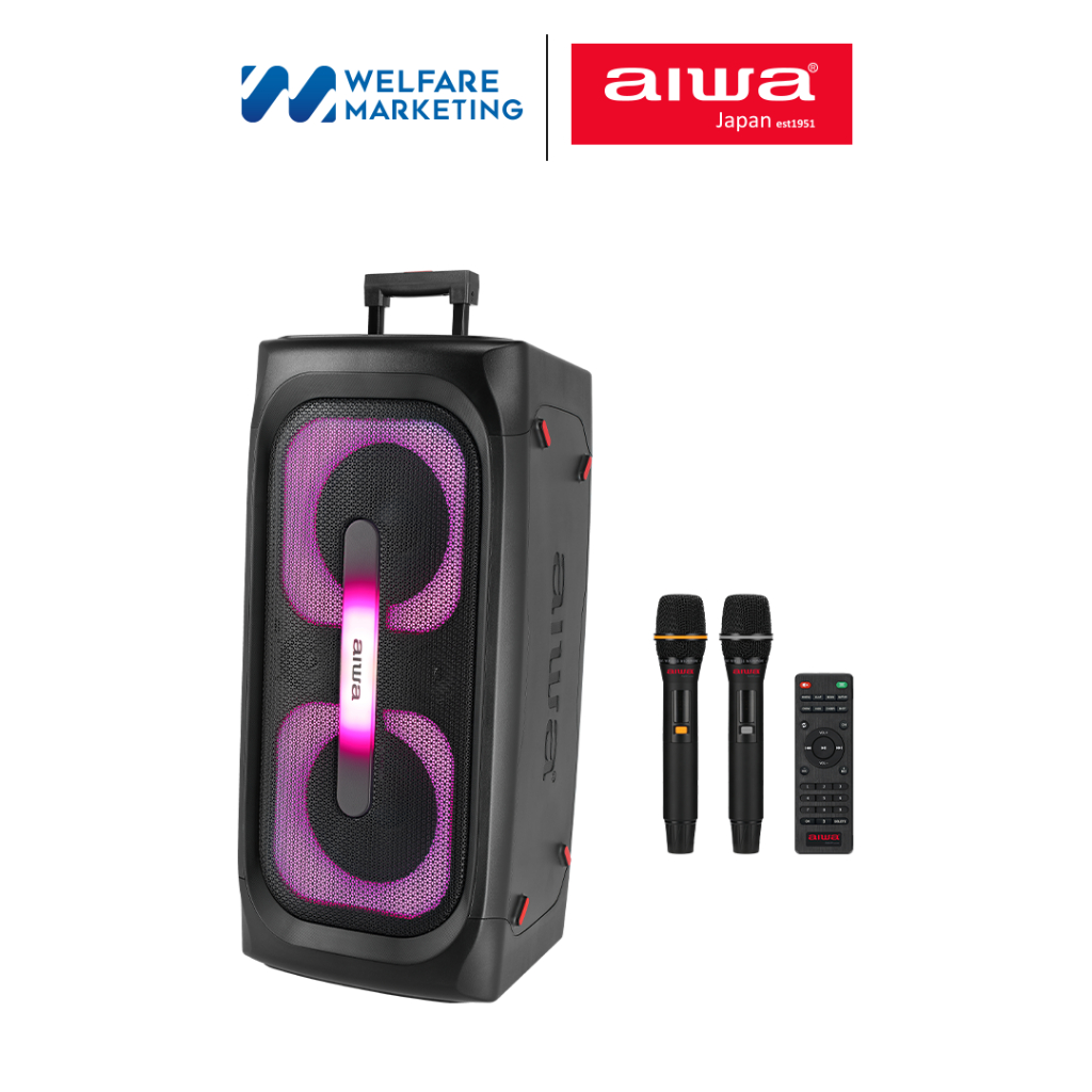 [ผ่อน 0%] AIWA SS-X400DSP PRO (Gen II) Party Speaker ลำโพงบลูทูธปาร์ตี้ SUPER BASS