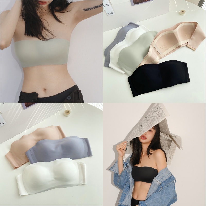 บราสุขภาพ เสื้อชั้นในไร้โครง สีพื้น เสื้อในเกาะอก ผู้หญิง SoftBra ฟองน้ำบาง เนื้อผ้านิ่ม สวมใส่สบาย