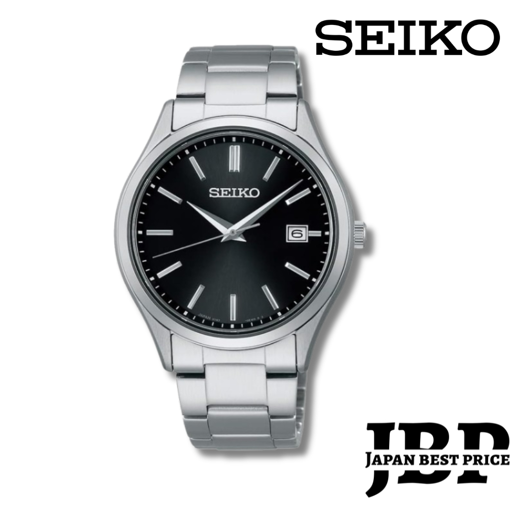 SEIKO SBPX147 Unused S series Solar Sapphire glass Black SS Analog Men