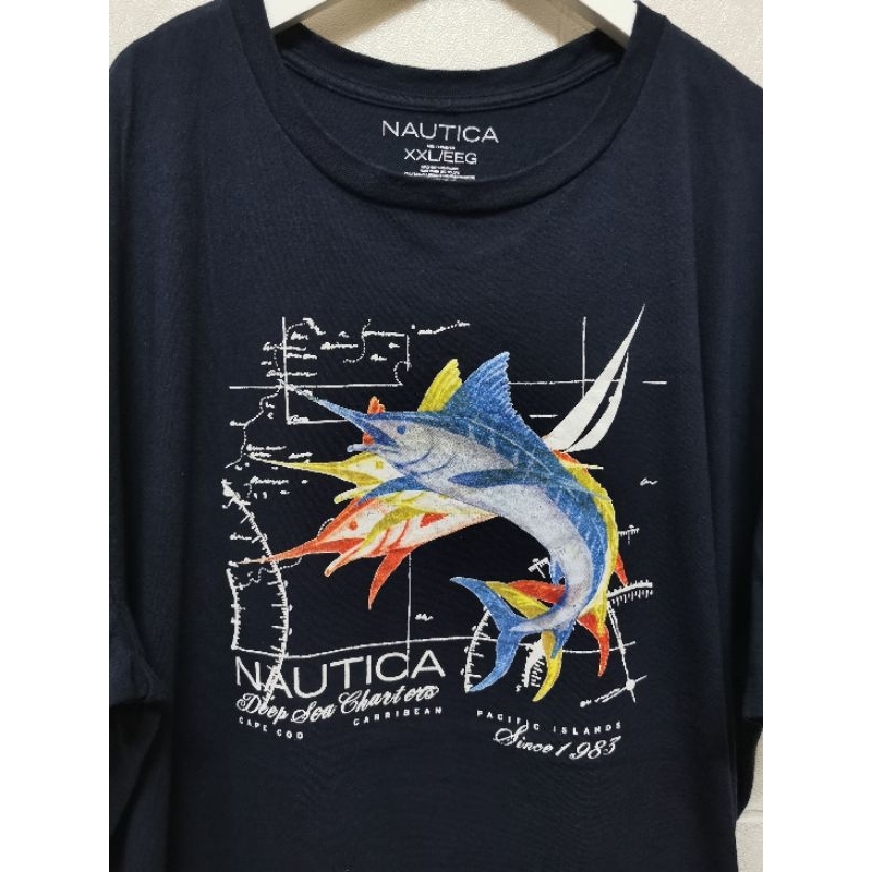 เสื้อมือสอง Nautica Oversized XXL อก 54 ยาว 32