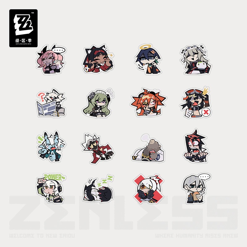 [ พร้อมส่ง / Official ] Zenless Zone Zero Chibi Version Sticker Set Vol.1 ZZZ เซ็ต สติ๊กเกอร์ เวอร์ช