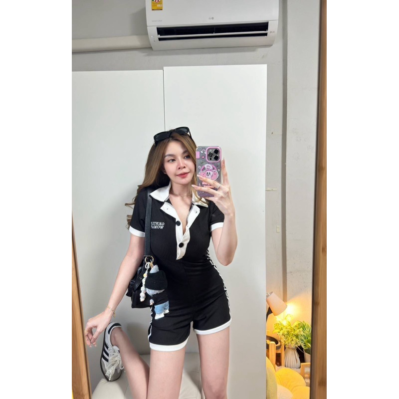 Metda จั้มขาสั้น GENTLEWOMAN งานปัก ผ้าร่อง เนื้อนิ่มๆจ้าา