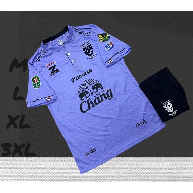 ชุดแฟนบอลชุดกีฬาคอจีนเสื้อพร้อมกางเกงสินค้าขายดีผ้าคุณภาพดีขนาดไซร้M L XL 3XL
