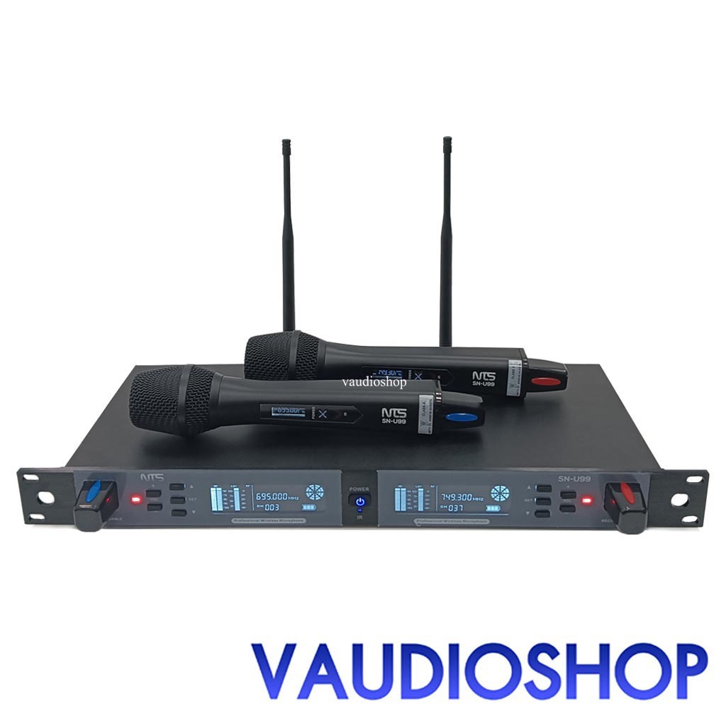 NTS SN-U99 ชาร์จแบตได้ ไมค์ลอยถือคู่ UHF ปรับความถี่ได้ ไมค์ลอย เอ็นทีเอส SN-U99 Wireless Microphone