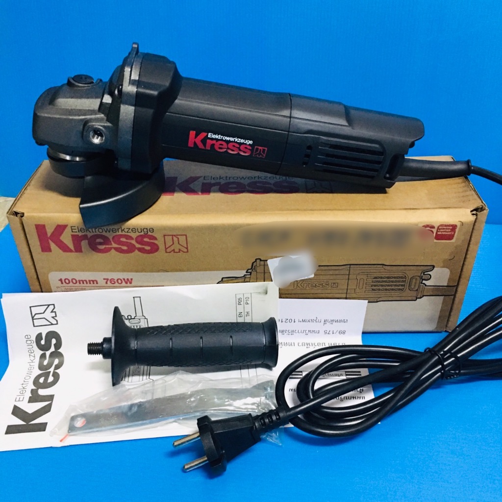 KRESS เครื่องเจียร์ 4 นิ้ว ตัวบาง 100mm 760W สวิทช์ท้าย KU700B พร้อมส่ง