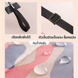 กระเป๋าช้อปปิ้งพับได้ ไนลอนกันน้ำ ขนาดใหญ่ ถุงผ้าร่มสะพายข้าง
