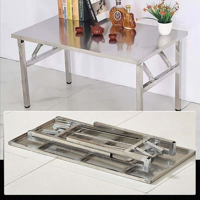 โต๊ะพับสแตนเลส ขนาด 100×60×72/120×60×72 cm. (รุ่นสูง 72 cm.) - รูปที่ 3