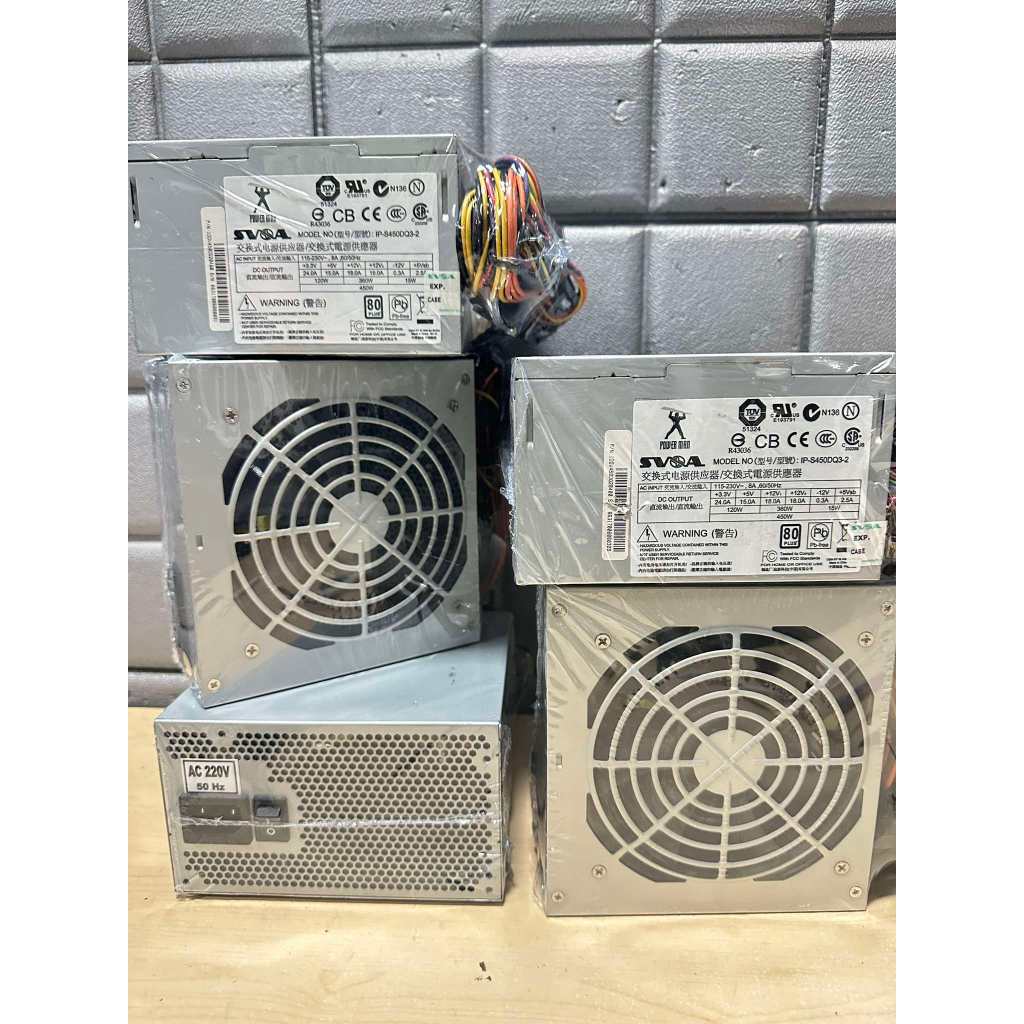 POWER SUPPLY (PSU) SVOA 450W 80+ มี6PINการ์ดจอ อุปกรณ์จ่ายไฟ สำหรับคอมพิวเตอร์ มือสอง ใช้งานได้ปกติ