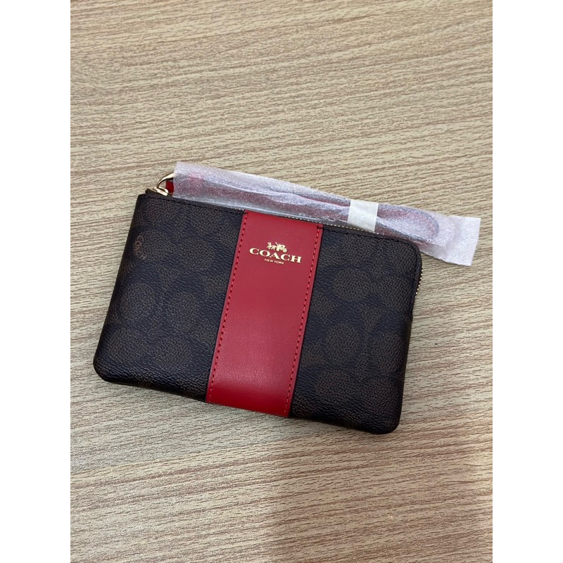 ❗️❗️แท้💯 กระเป๋าสตางค์ Coach Signature Coated Canvas And Smooth Leather (CW854)❗️❗️