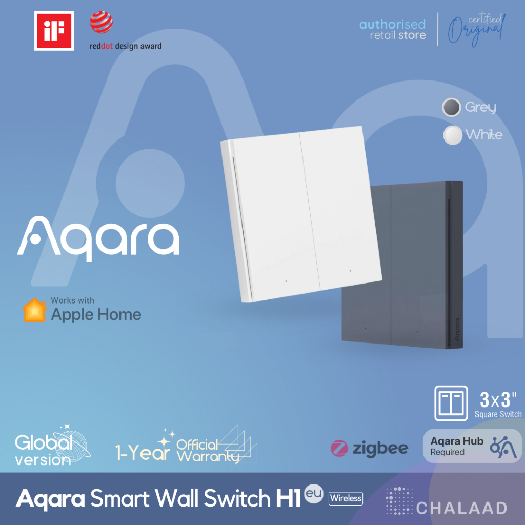 Aqara Wireless Remote Switch H1 สวิตช์อัจฉริยะไร้สาย ควบคุมอุปกรณ์สมาร์ทโฮม รองรับ Apple HomeKit