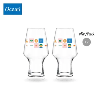 OCEAN เซตของขวัญ แก้วน้ำ CHEERFUL COUPLE GLASS 565 ML (Pack of 2)