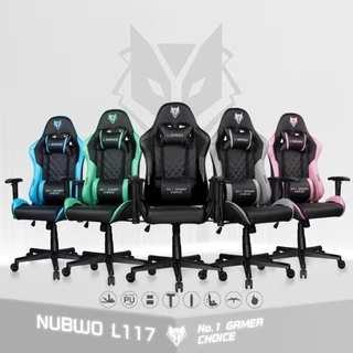 NUBWO เก้าอี้เล่นเกม GAMING CHAIR ปรับเอนได้สูงสุด 180 องศา มีหลากหลายสี รุ่น L117 ประกัน 6 เดือน