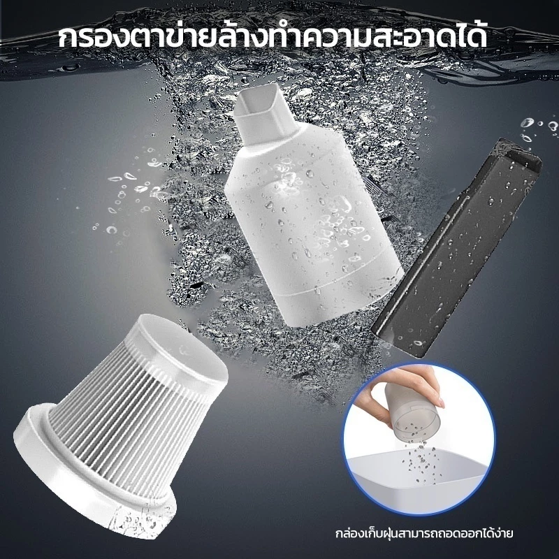 Vacuum Cleaner ดูดฝุ่นในรถ 13in1 128000Pa 1200W thumbnail 8