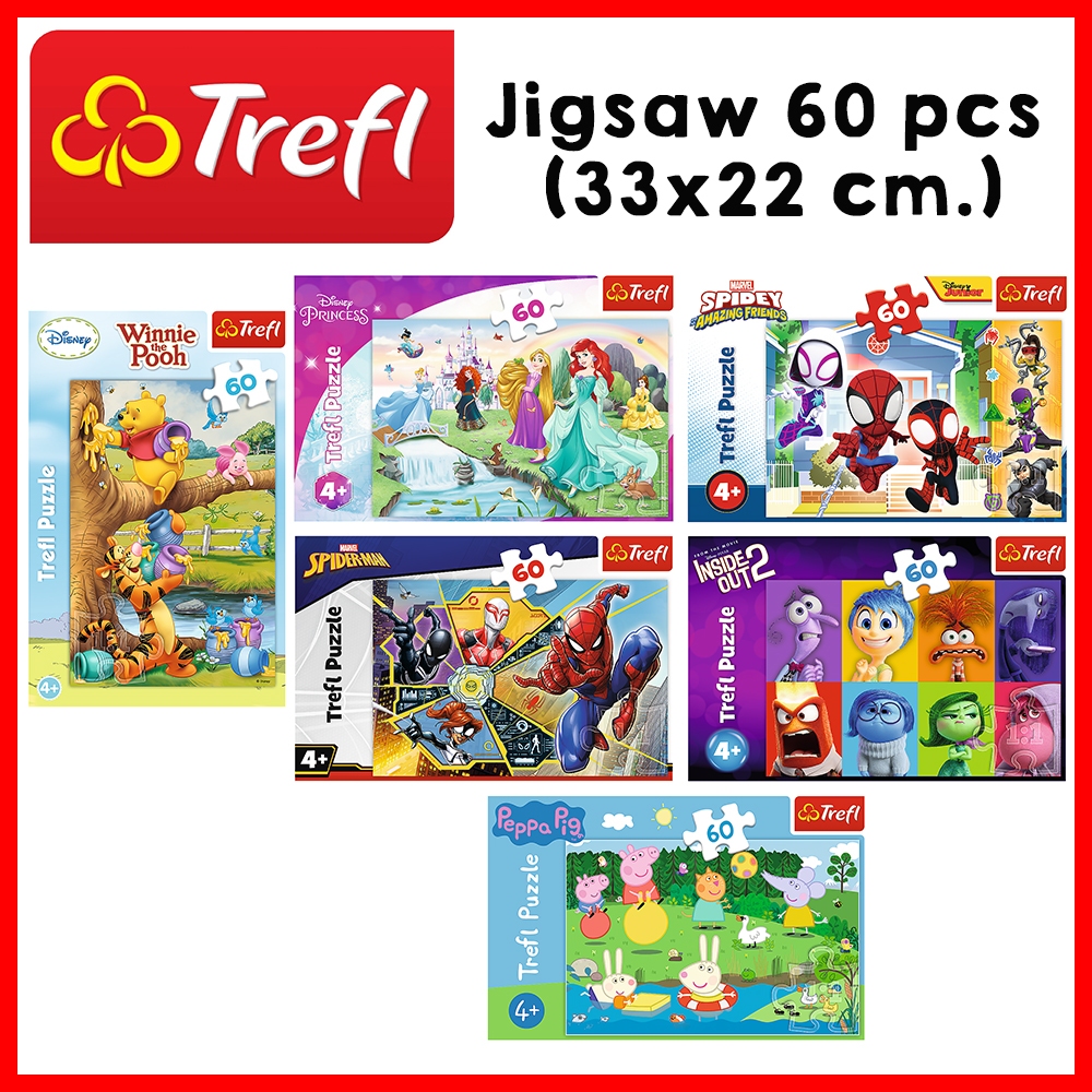 TREFL Jigsaw จิ๊กซอว์เด็ก จิ๊กซอว์การ์ตูน ดิสนี่ย์ จำนวน 60 ชิ้น Pooh Disney Mickey Pony Peppa Pig ข