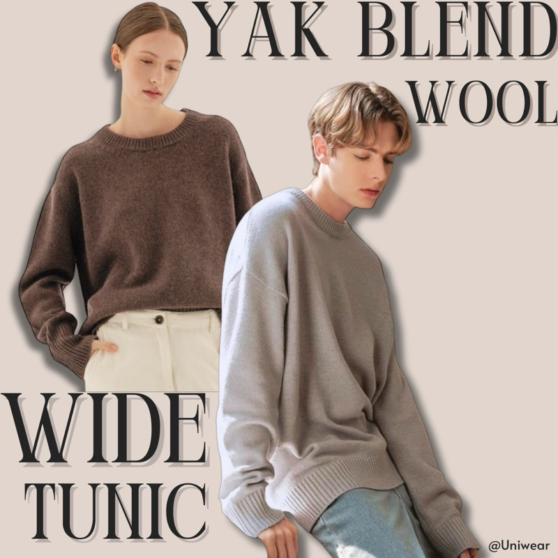 เสื้อไหมพรมโอเวอร์ไซส์ UNIWEAR : YAK BLEND WOOL WIDE SWEATER