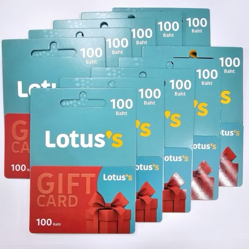 บัตรกำนัล Gift Card Tesco Lotus มูลค่า100บาท / มูลค่า 300 บาท ไม่มีวันหมดอายุ