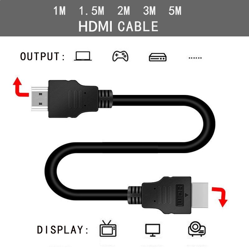 สาย HDMI to HDMI สาย TV HDMI 1เมตร 3เมตร CABLE 3D FULL HD HDMI สำหรับทีวีจอภาพโปรเจคเตอร์ PS4 Xbox เครื่องเล่นดีวีดี