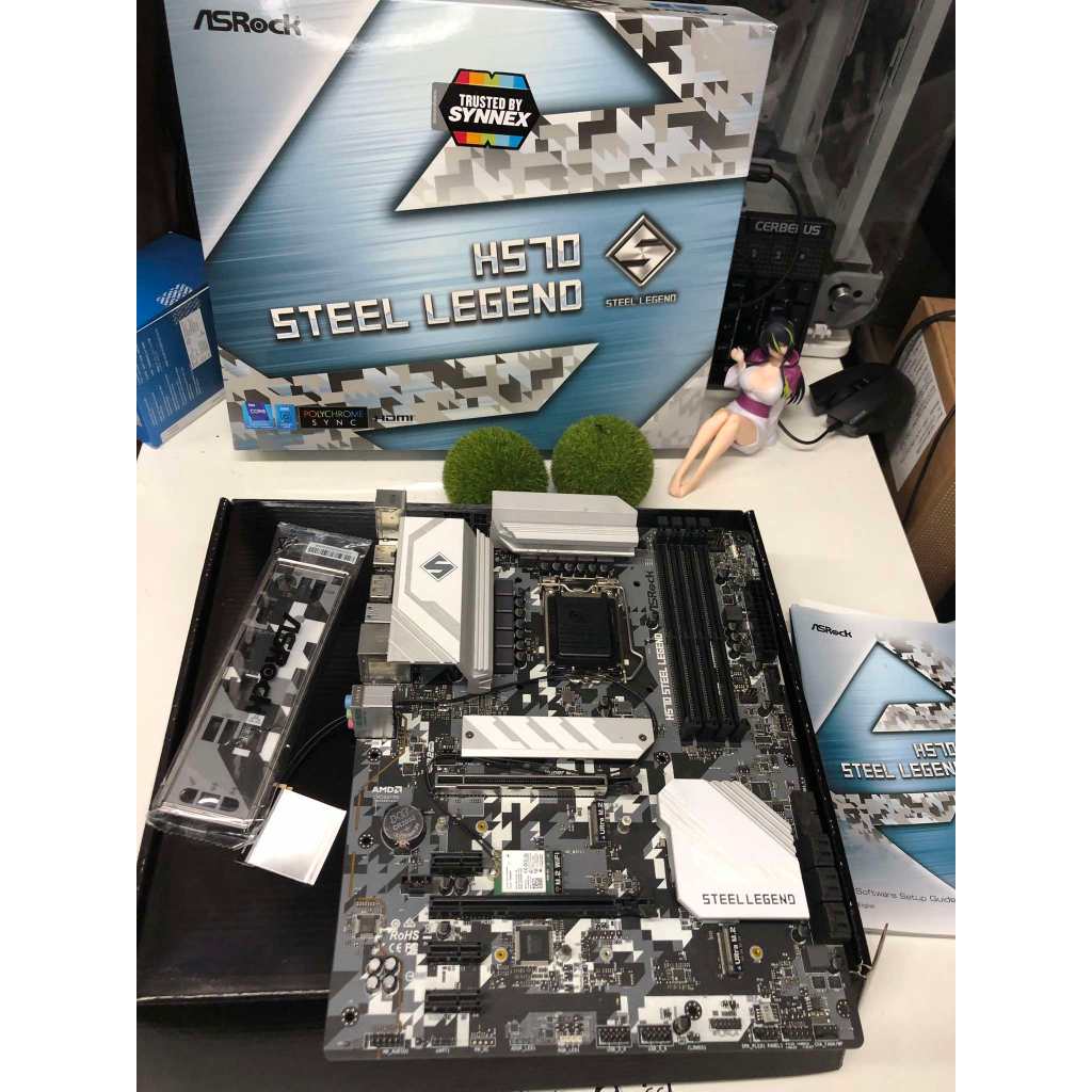 MAINBOARD 1200  gen10-11 ASROCK H570 STEEL LEGEND + wifi ครบกล่อง โครต rare พร้อมใช้งาน