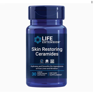 Exp 1/28 Life Extension Skin Restoring Ceramides 30 Liquid Vegetarian Capsuless
