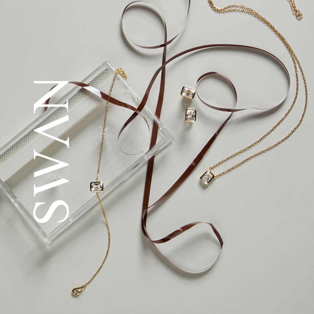 SWAN قلادة فضة Emerald Bezel بزركون — صورة 6