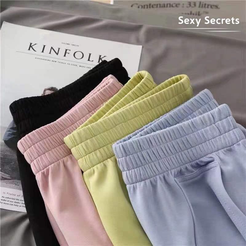 Sexy secrets กางเกงกีฬาขาสั้นผู้หญิง กางเกงขาสั้นชุดนอน มีสีต่างๆให้เลือก วัสดุอย่างดี ราคาถูก.