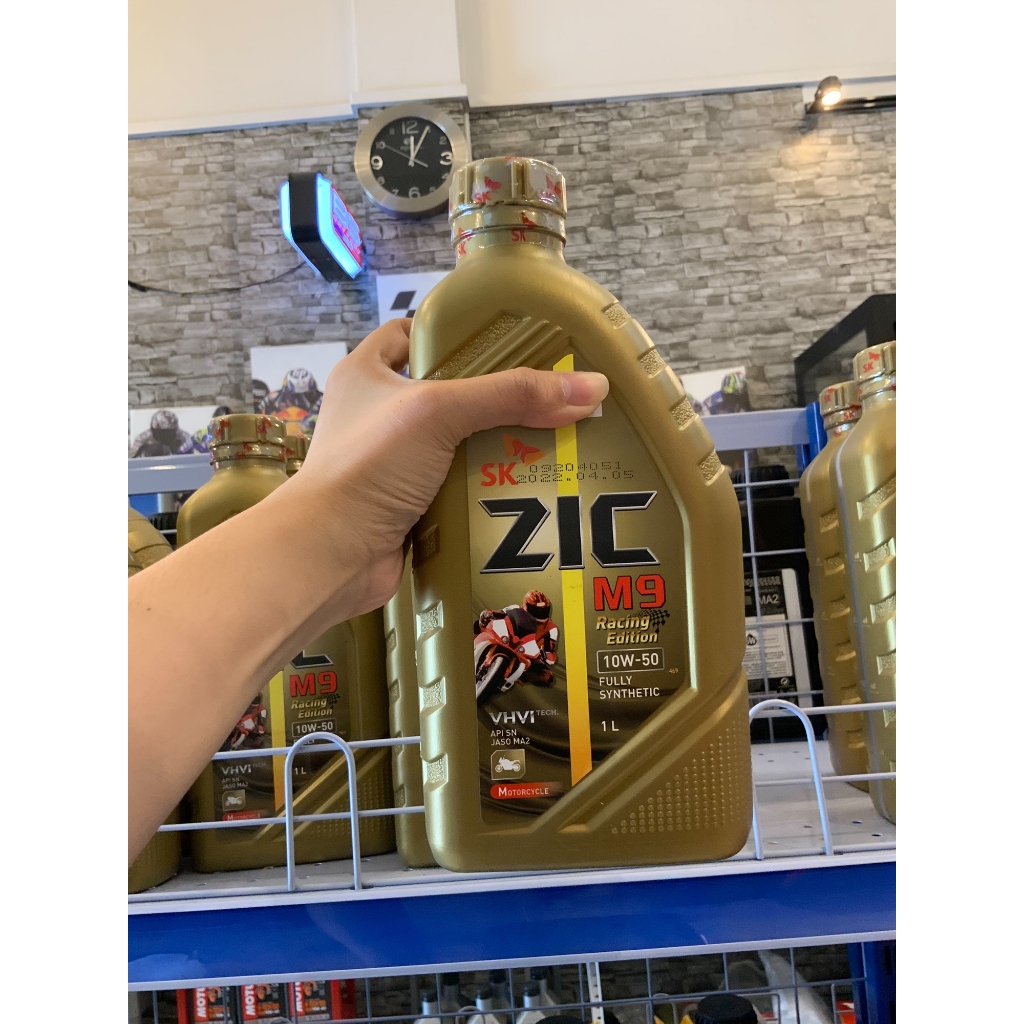 SK ZIC M9 RE 10W-50 น้ำมันเครื่องเอสเค ซิก  M9 RE 10W-50 1 ลิตร