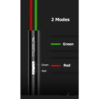 SmilingShark LS313 Green Red Laser pointer เลเซอร์สีเขียวแบบพกพา ปากกาเลเซอร์สีแดง ตัวชี้เลเซอร์แบบชาร์จ USB แมวเล่นแสงเ