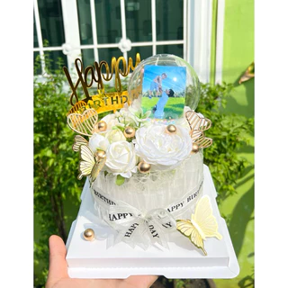 เค้กวันเกิด เค้กโฟมล้อมเงิน ส่งวันถัดไป **ลูกค้าใส่เงินเอง** 20-100ช่อง ✅ฟรีไฟกระพริบ+กล่องใสผูกโบว์ ส่งเร็วมาวนจ.