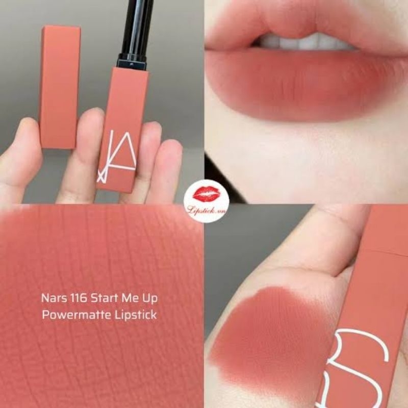 แท้ ((แบ่งขาย))nars power matte lipstick สี 116 start me upลิปสติกเนื้อแมท แบ่งขายสำหรับทดลอง