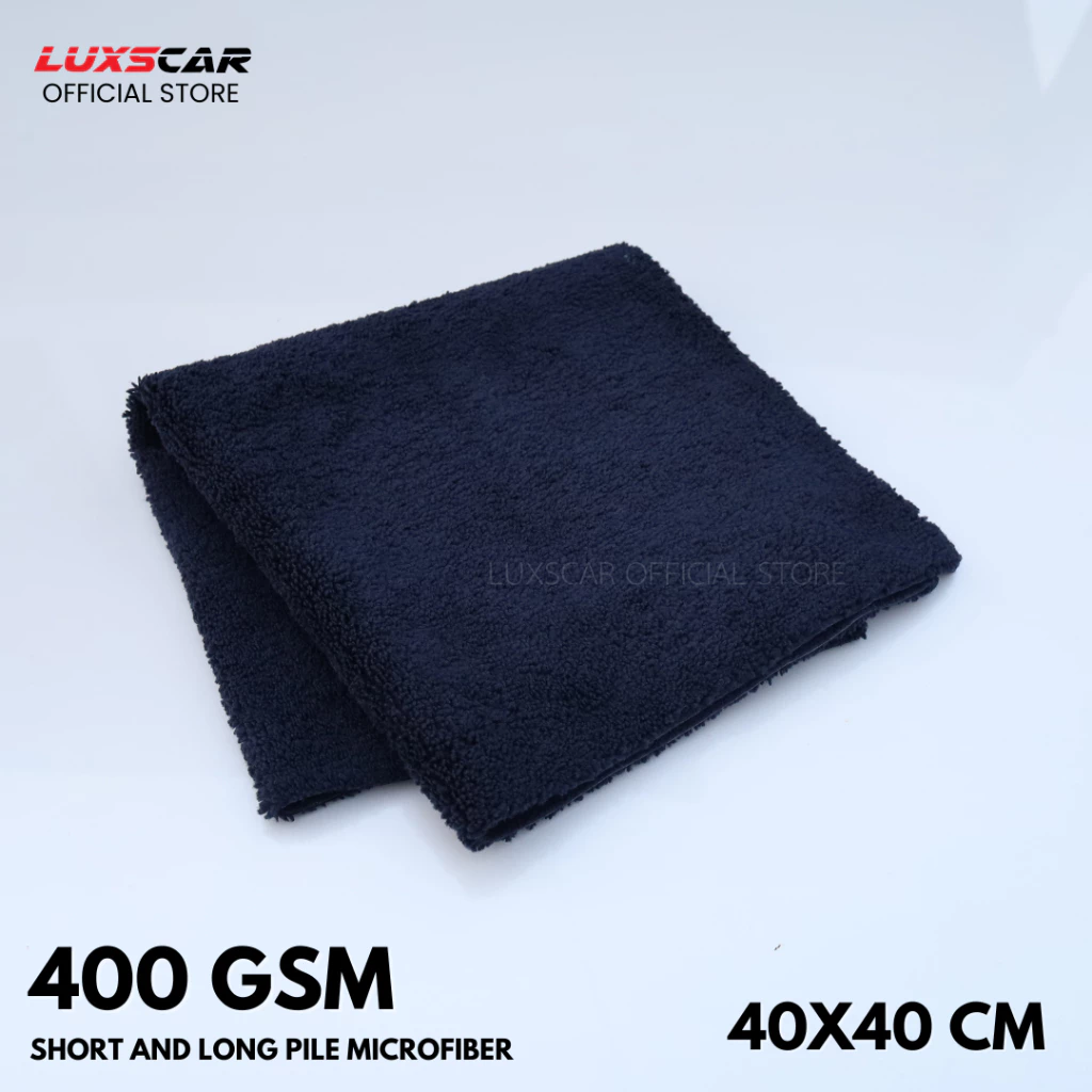 ผ้าไมโครไฟเบอร์ สำหรับเช็ดน้ำยาเคลือบสีโดยเฉพาะ สีดำ (Luxscar Fluffy) thumbnail 6