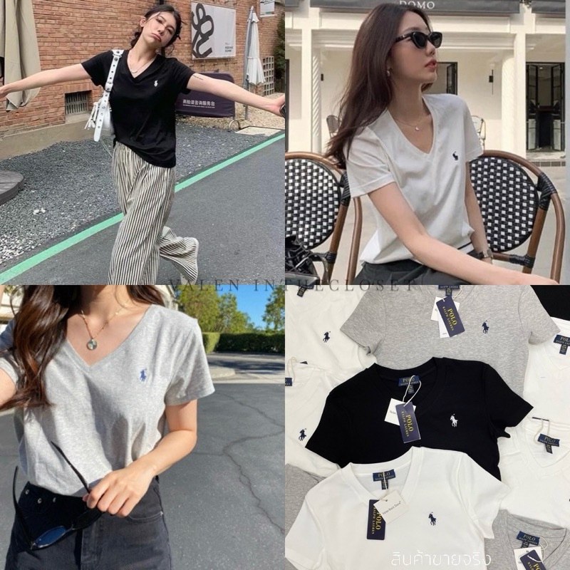RL Polo T-shirt เสื้อยืดแขนสั้น งานปักลายโลโก้ สวยดูแพง