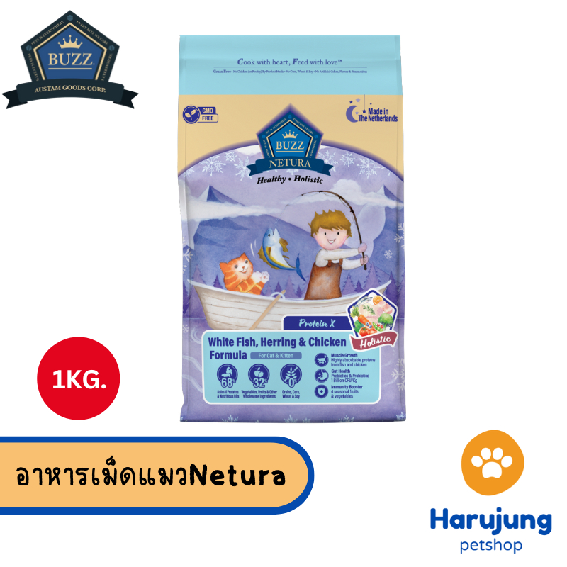 Buzz Netura Protein x อาหารแมวเกรดพรีเมี่ยม 1 kg.