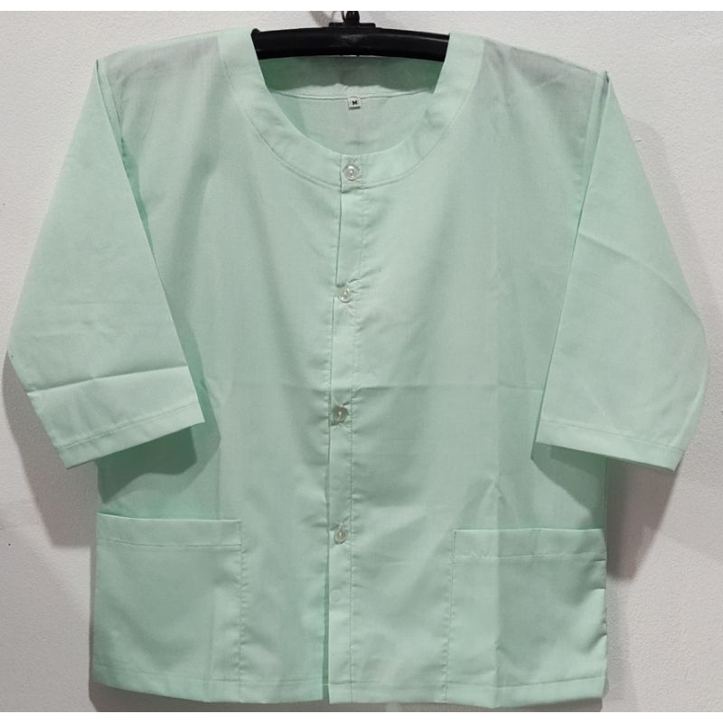 เสื้อคนแก่หญิงสีพื้น เสื้อหญิงสูงวัย เสื้อคุณยาย แขนสี่ส่วนผ้าโทเรเนื้อดี ไซส์ M-XL