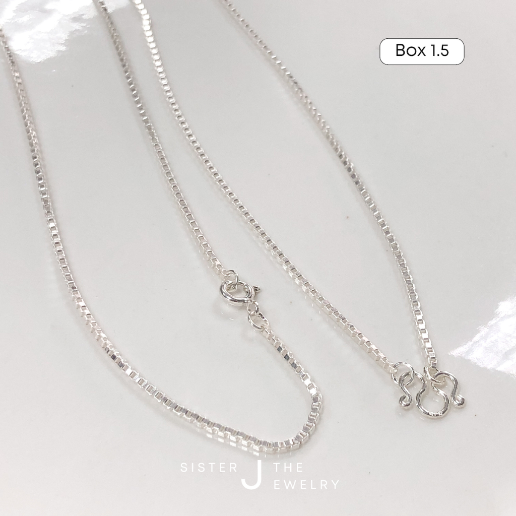 Box 1.5 Necklace | silver925 | สร้อยคอเงินแท้ | Sister J