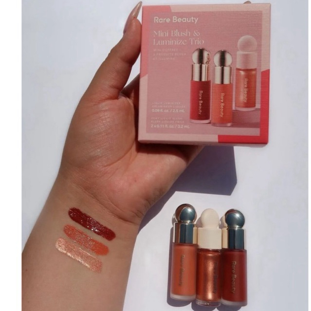 Rare Beauty Mini Blush and Luminize TRIO ( Virtue , Beloved , Enliven ) ขายทั้งเซต และ แยกขาย - รูปที่ 2