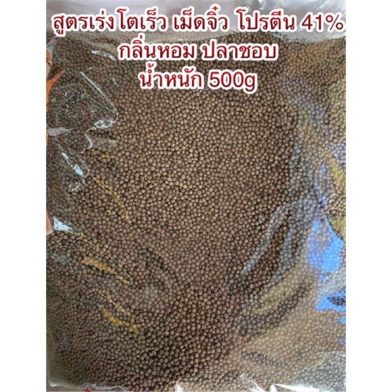 อาหารปลาสวยงาม เร่งโตพิเศษ กลิ่นหอม ปลาชอบมาก อาหารปลาสำหรับปลาทั่วไปทุกชนิด ขนาด 500g