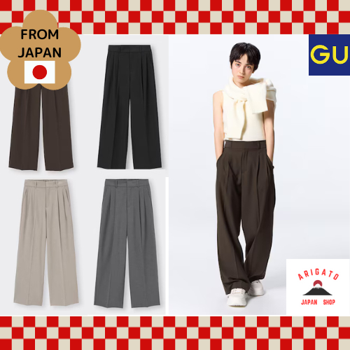 GU Tucked Wide Pants [ส่งตรงจากประเทศญี่ปุ่น ของแท้ 100%]