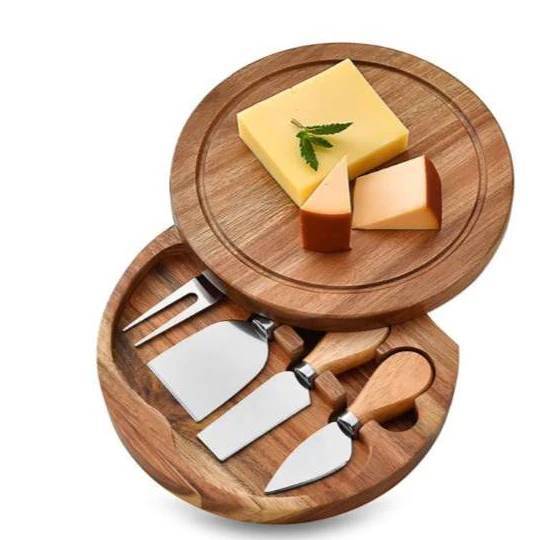 ชุดมีดตัดชีสเบเกอรี่ Cheese knife set ชุดมีด4ชิ้น+เขียงสำหรับตัดชีส